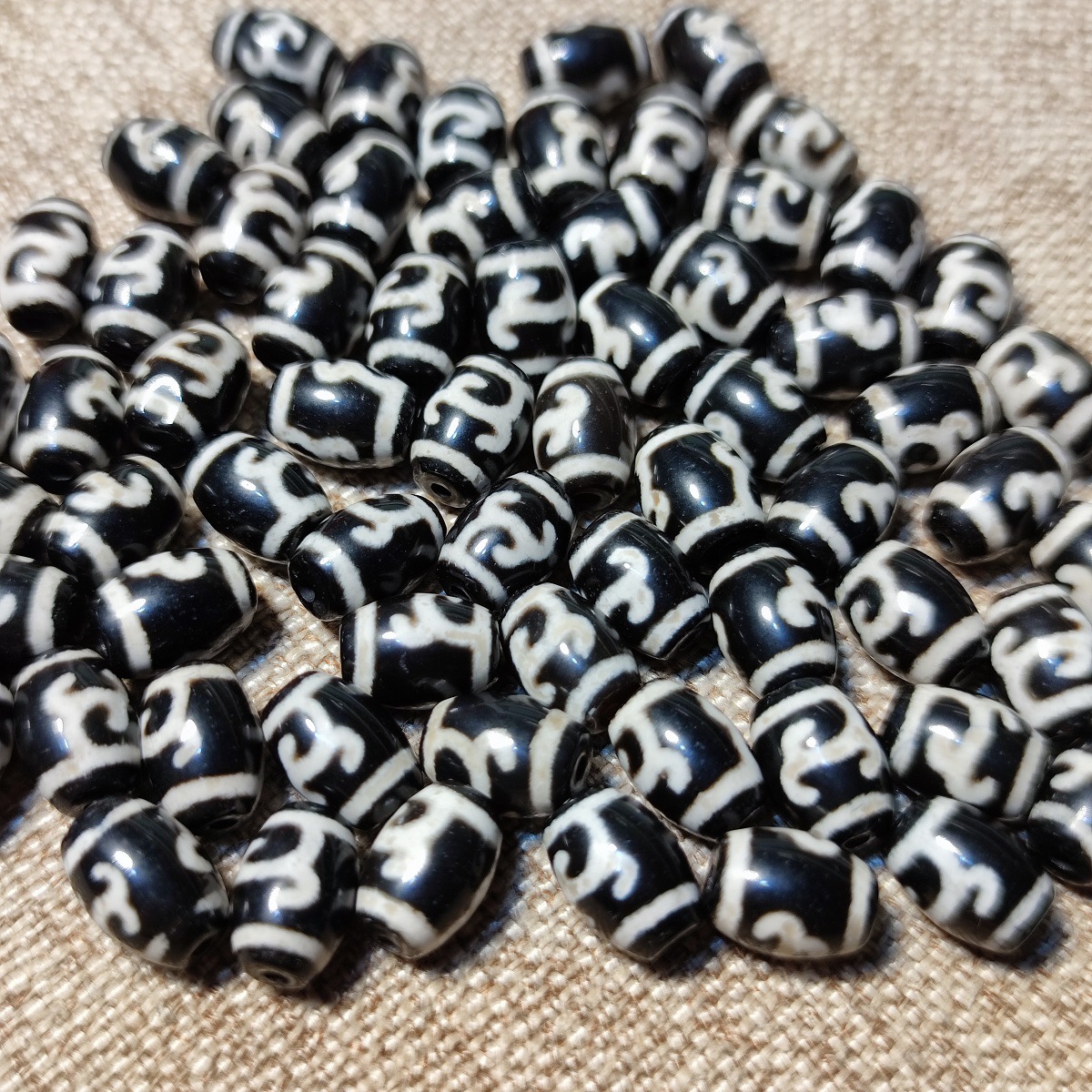 Pure natural agate mother three eyes beads loose beads for men and women necklace pendant diy spacer beads jewelry wholesale