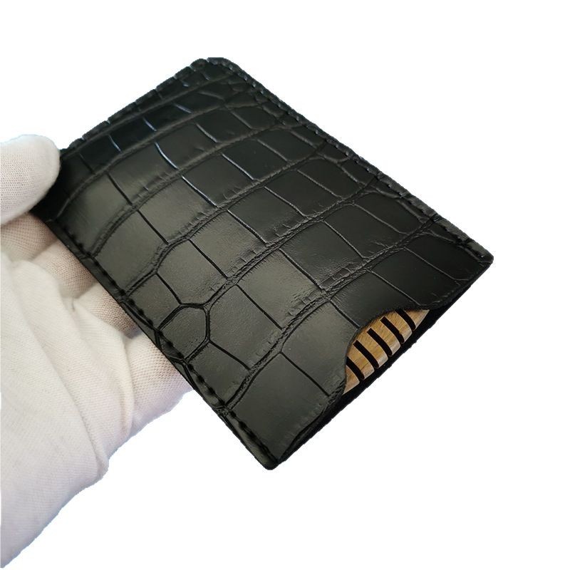 Picture of Factory Hot Crocodile Pattern PU Sandalwood Comb Special Protective Cover Massage Comb Leather Cover Horn Comb Portable Storage Cover