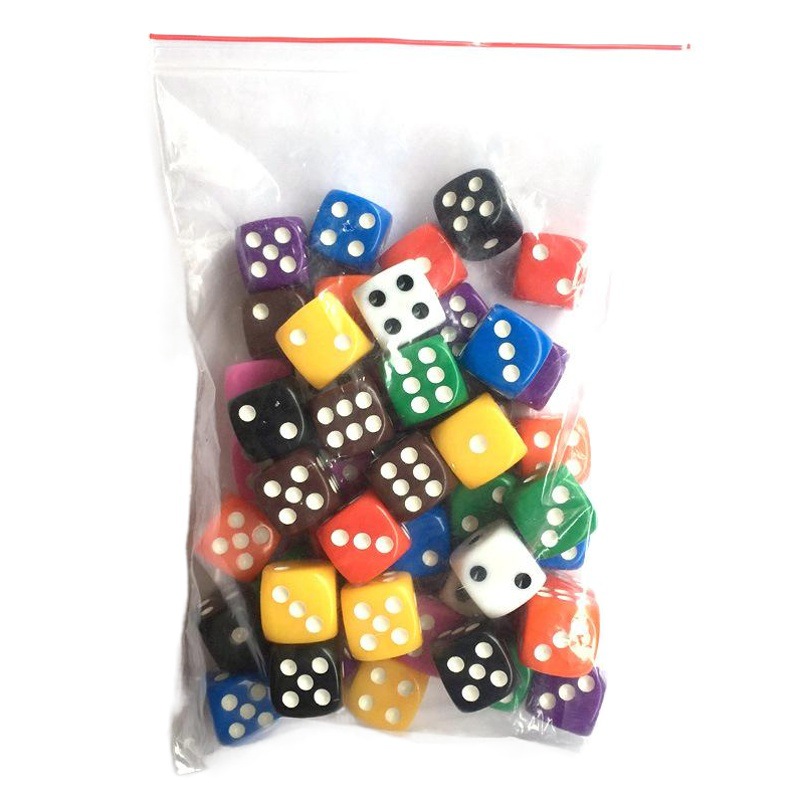 Color Acrylic Dice Rounded Sieve 6-sided Color 16mm Dice Various Size Color