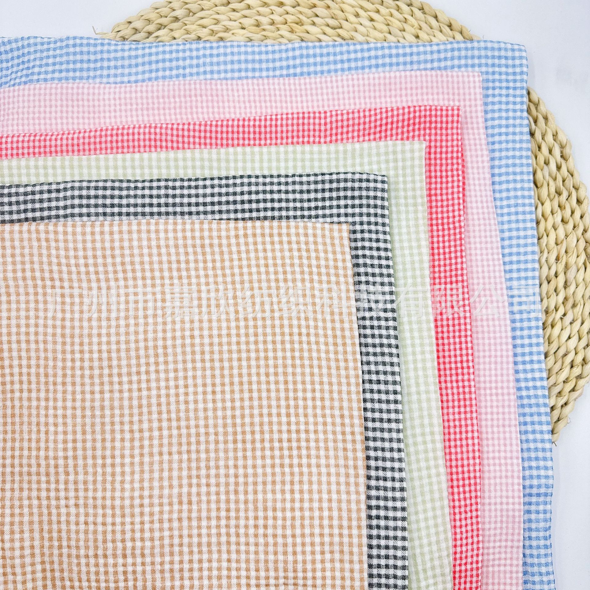 Zhongda Cotton Double Gauze Muslin Plaid Printed Fabric Baby Gauze Children's Garment Blanket Fabric