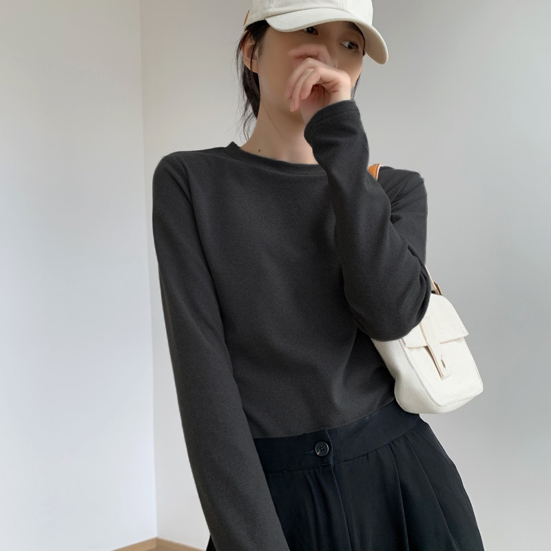 Picture of Derong Long-Sleeved Shirt for Women in Autumn and Winter New Style Fleece-Lined and Thickeneded Half Turtleneck Bottoming Shirt for Women with Western Style Top