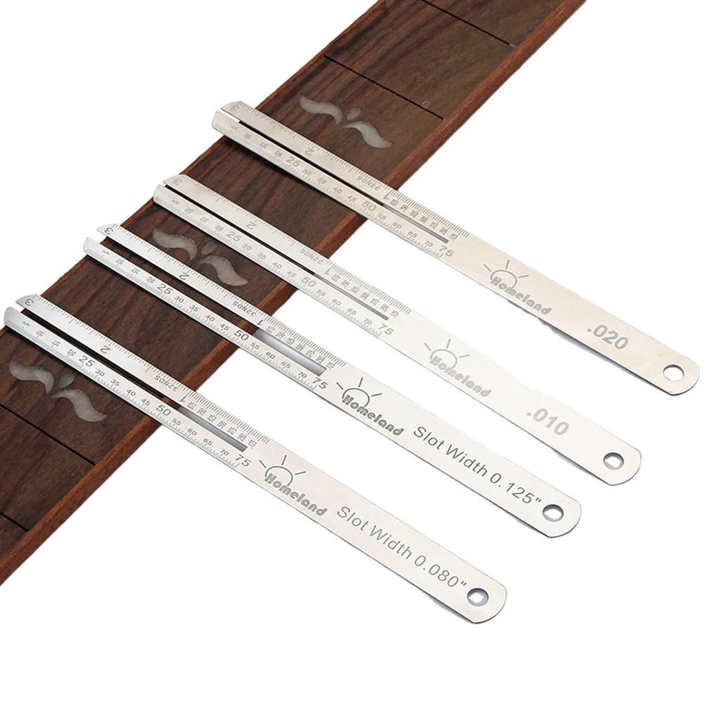 Guitar Filament Measurement and Installation Ruler Fingerboard Protection Steel Sheet 0.010, 0.020inch Protective Accessories