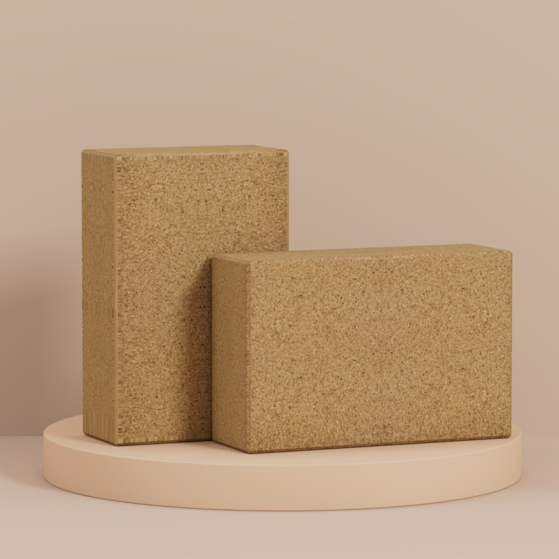 Picture of SanFan Cork Yoga Brick Customized Yoga Studio Special High Density Cork Brick Adult Compression Resistant Auxiliary Yoga Brick