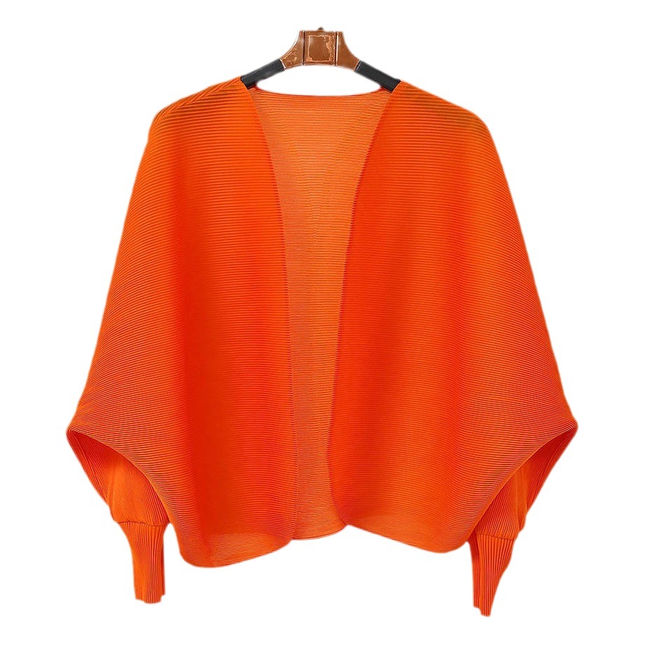 Miyake Counter Main Line Pleated Coat Women's Spring and Autumn New plus size Batmobile Shirt Loose Cardigan Top Women's Clothing