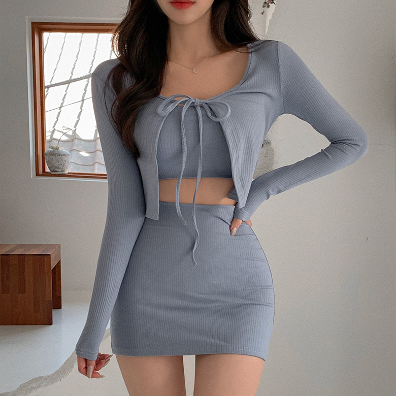 SOURCE Factory simple fashion new split four-piece swimming sexy skirt slimming vacation swimsuit bikini