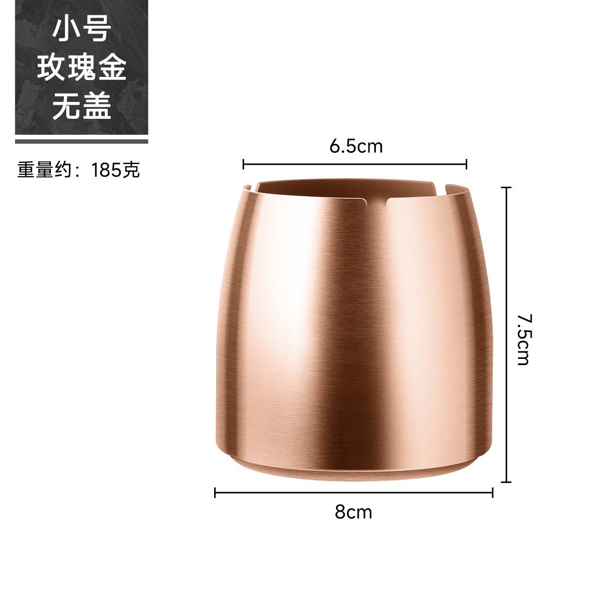 Picture of Wholesale titanium-plated stainless steel ashtray with lid thickened and raised anti-fly ash Internet cafe bar KTV office laser
