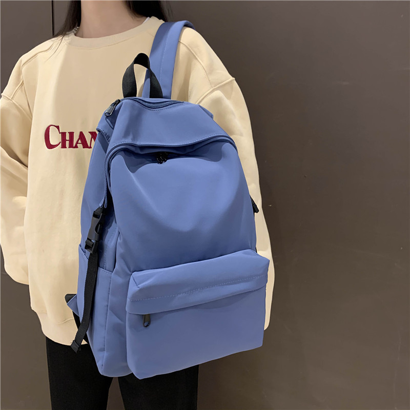 Picture of Japanese Style Solid Color Fashionable Nylon Backpack Women's Schoolbag Women's Korean Style Senior high school Lightweight Backpack Women's College Student Backpack