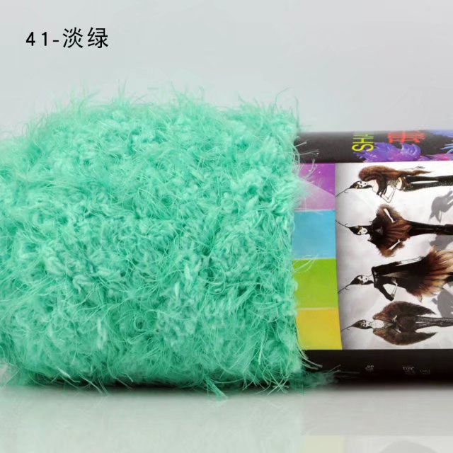 Picture of Coral Mink Velvet Wool Phoenix down Long Hair Imitation Fur Wool Thread Hand Knitted Stick Needle Baby Kidsren Outwear Thread Cross-Border