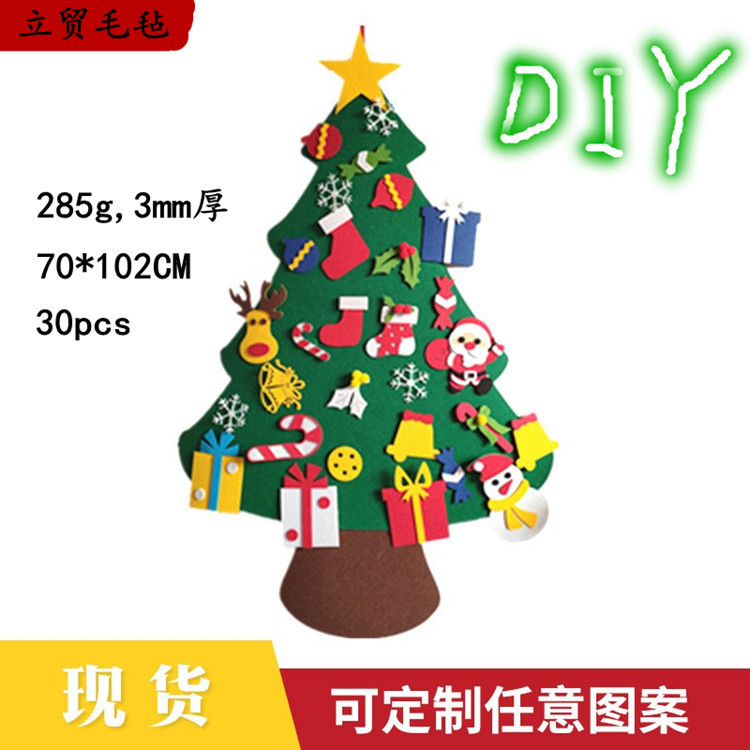 Felt holiday gift on demand diy snowman felt Christmas pendant children Christmas decoration felt Christmas tree