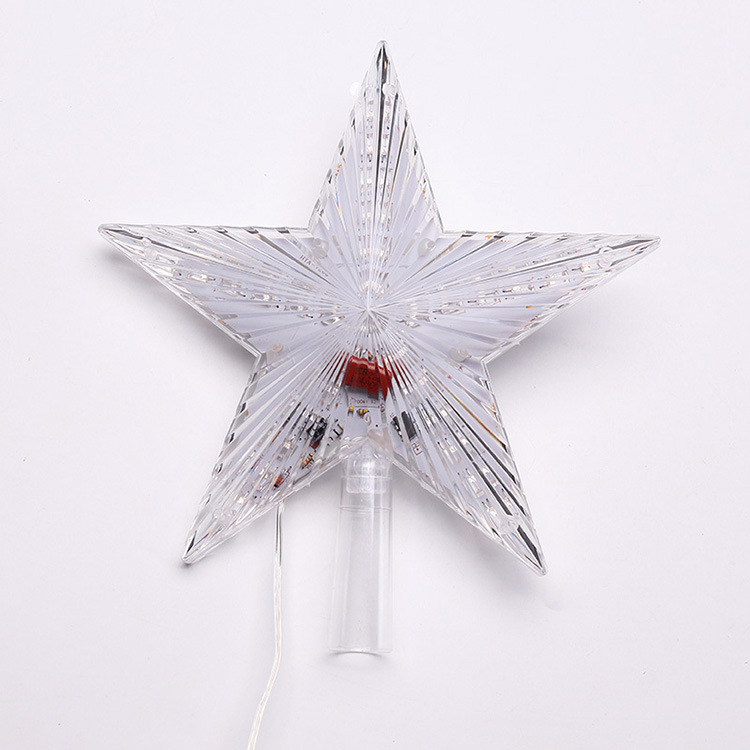 Picture of Cross-border Amazon Christmas Decorative Tree Top Light Outdoor Courtyard Holiday Decorative Light LED Five-pointed Star Tree Top Light