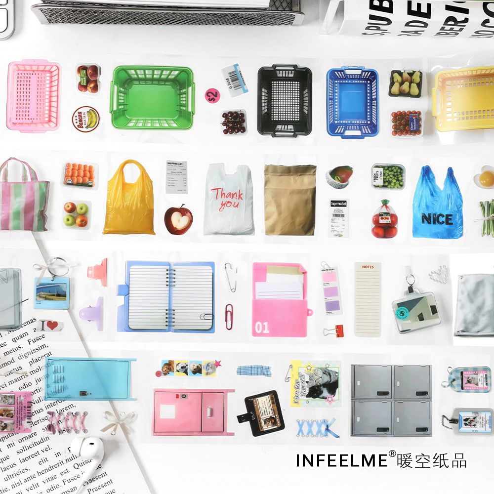 infeelme PET Tape Good Collection Series Life Landscape Die-cutting Hand Account Material Cycle Post 4