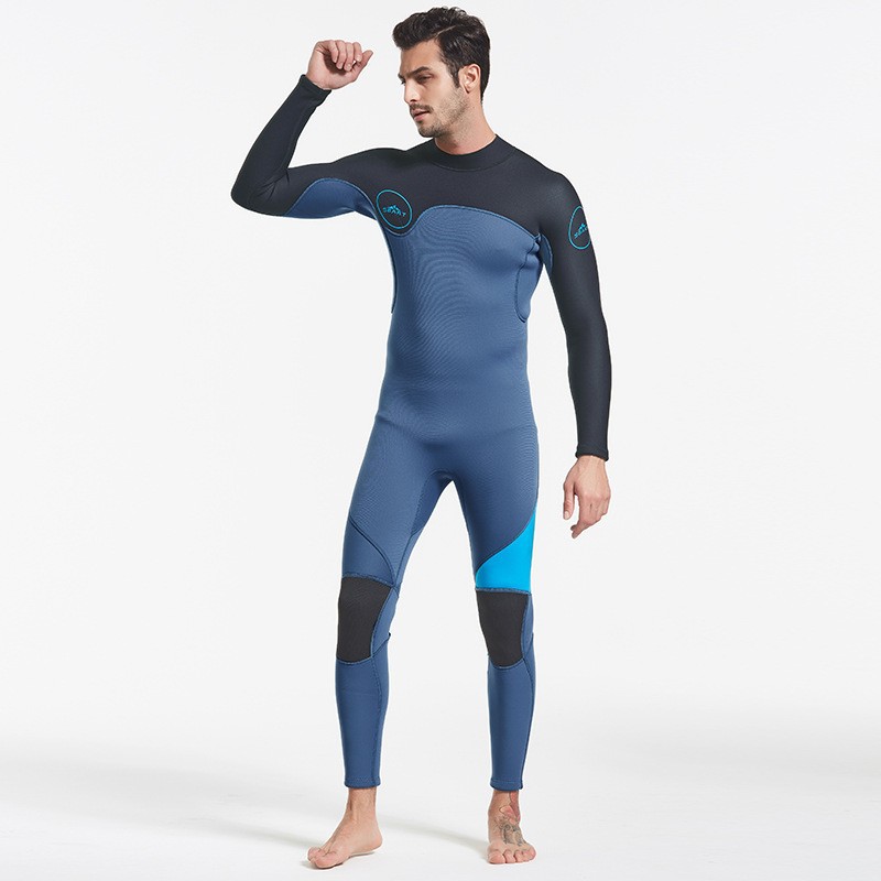 Picture of Shark Bart One-Piece Wetsuit 3mm Wet Suit Warm and Cold-Proof Snorkeling Suit Winter Swimsuit Wetsuit Men's Surfing Suit