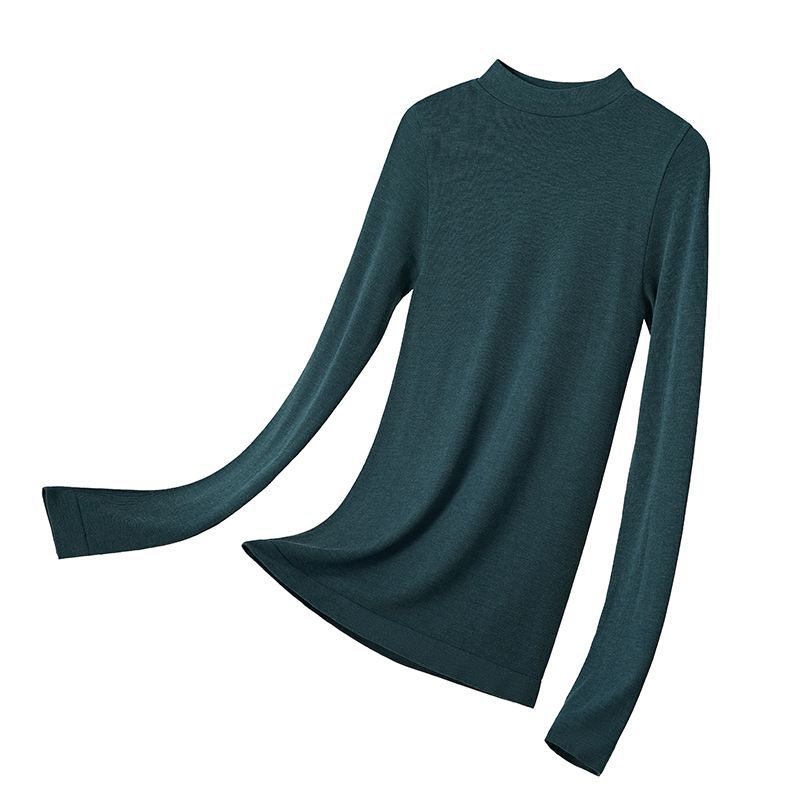 Picture of 2022 Autumn and Winter Sheep Wool Velvet Heating Fiber Thermal Underwear Women's Crewneck Small Collar Slim-fit Autumn Clothes