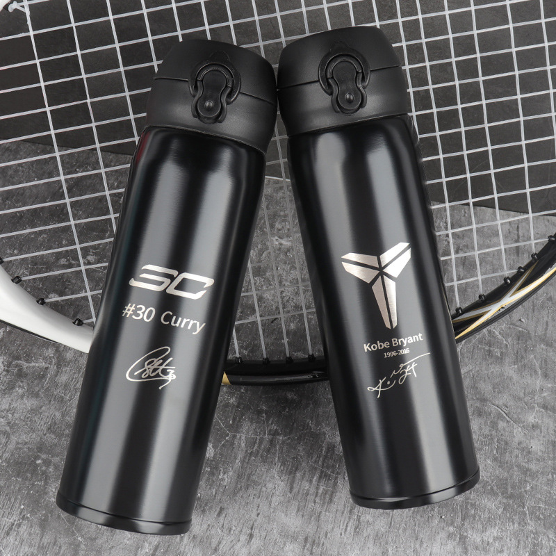 Picture of Star Kobe James outdoor carrying 500ml sports cup large capacity stainless steel insulation bounce Cup