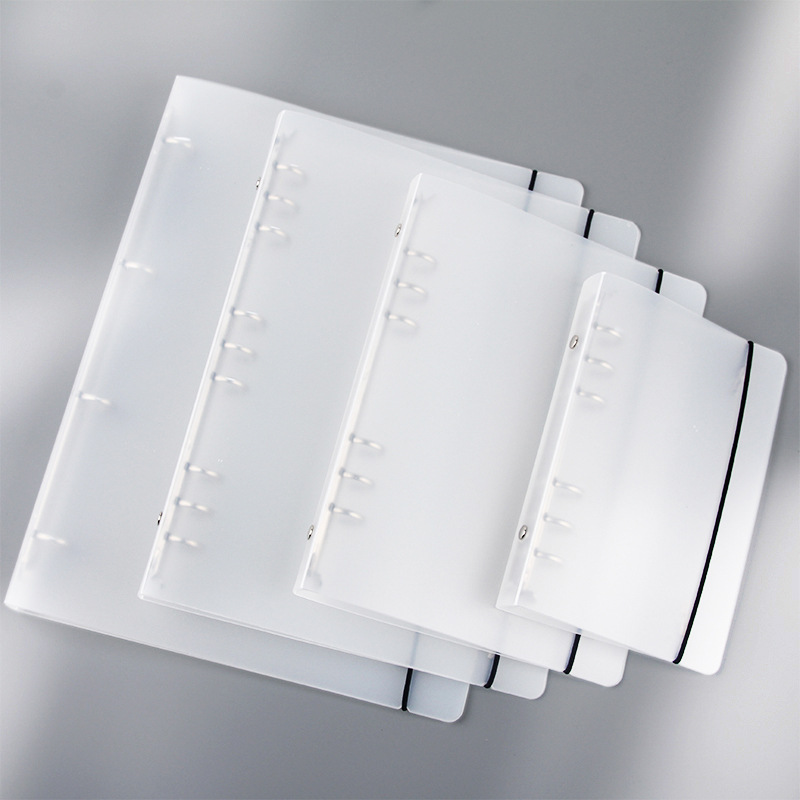 PP matte translucent band binder A4B5A5A6 6 hole loose-leaf book shell hand Ledger elastic band cover