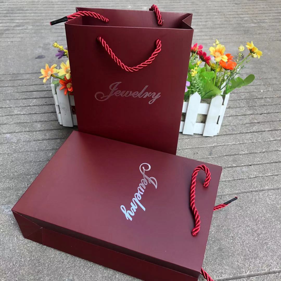 English Jewelry Gift Bag, Jewelry Hand Bag, Ready-Made Hand-Held Paper Bag, Customized Hand Bag, Jewelry Bag