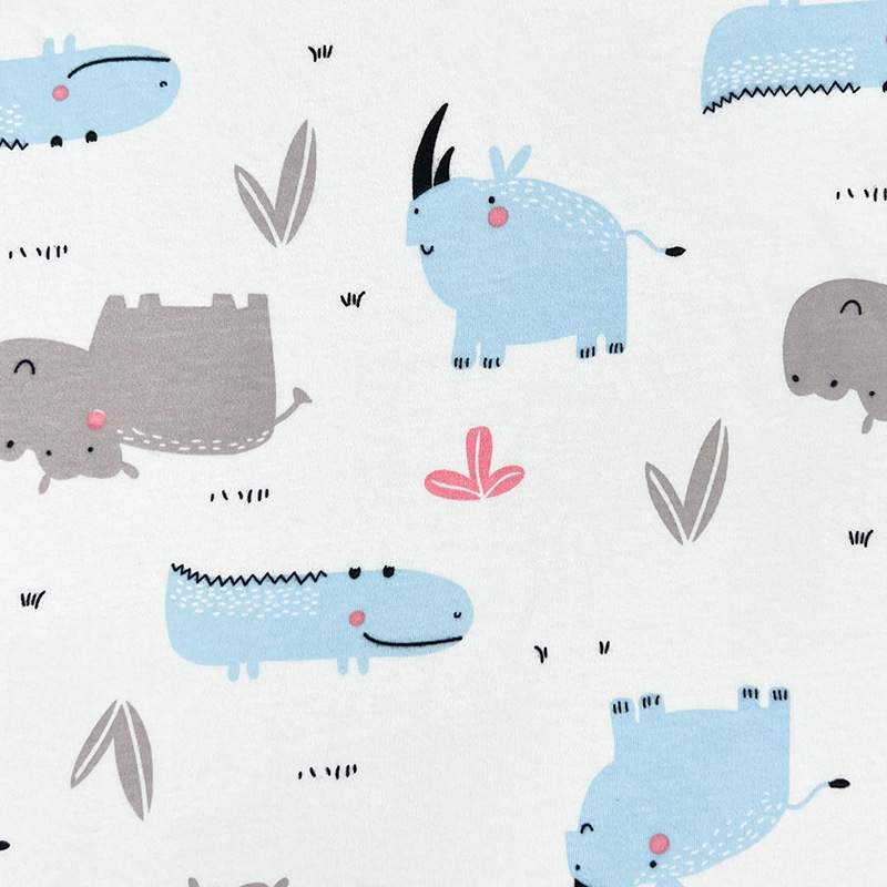 Picture of Baby Fabric 40S Cotton Printed Cotton Wool Knitted Double-sided Fabric Fabric Home Clothes Baby Clothes Fabric