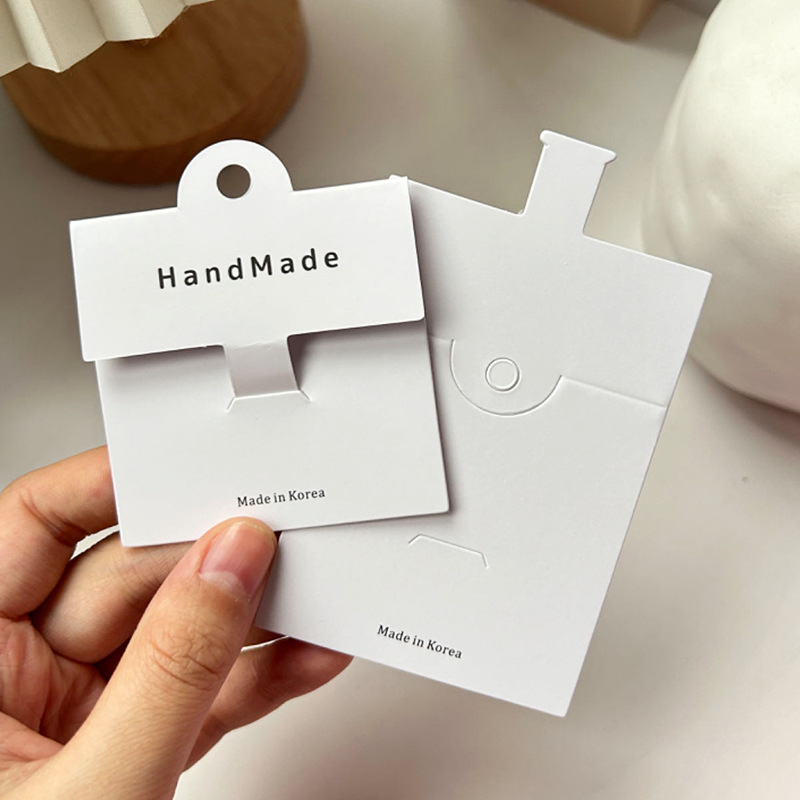 Picture of Manufacturer of Earrings Cardboard Custom Jewelry Packaging Card Printing Hot Stamping Necklace Earrings Hairpin Ring Back Card Customization