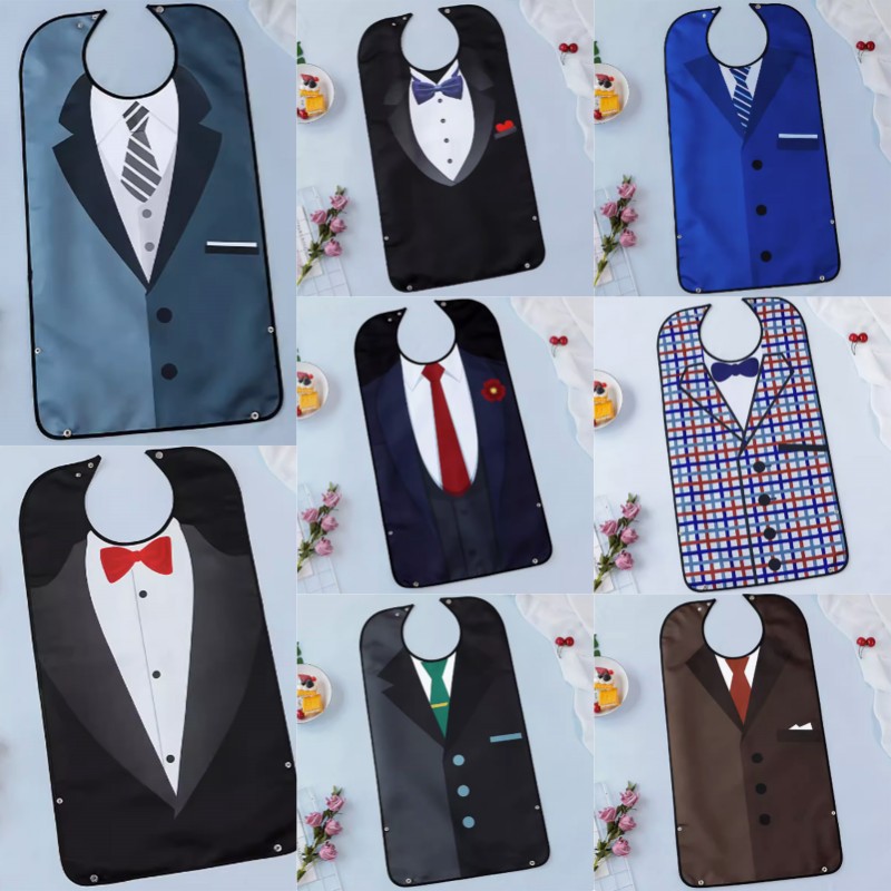 Picture of Cross-border Adult bib bib multiple printed waterproof stain-resistant leak-proof dining bib middle-aged and elderly bib