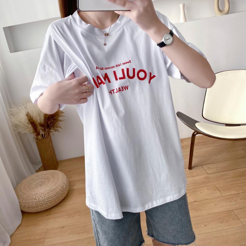 Picture of Maternity Wear T-Shirt Nursing Clothes Outing Summer Tops Loose Large Size Summer Nursing Clothes Nursing Clothes Bottoming Shirt T-Shirt