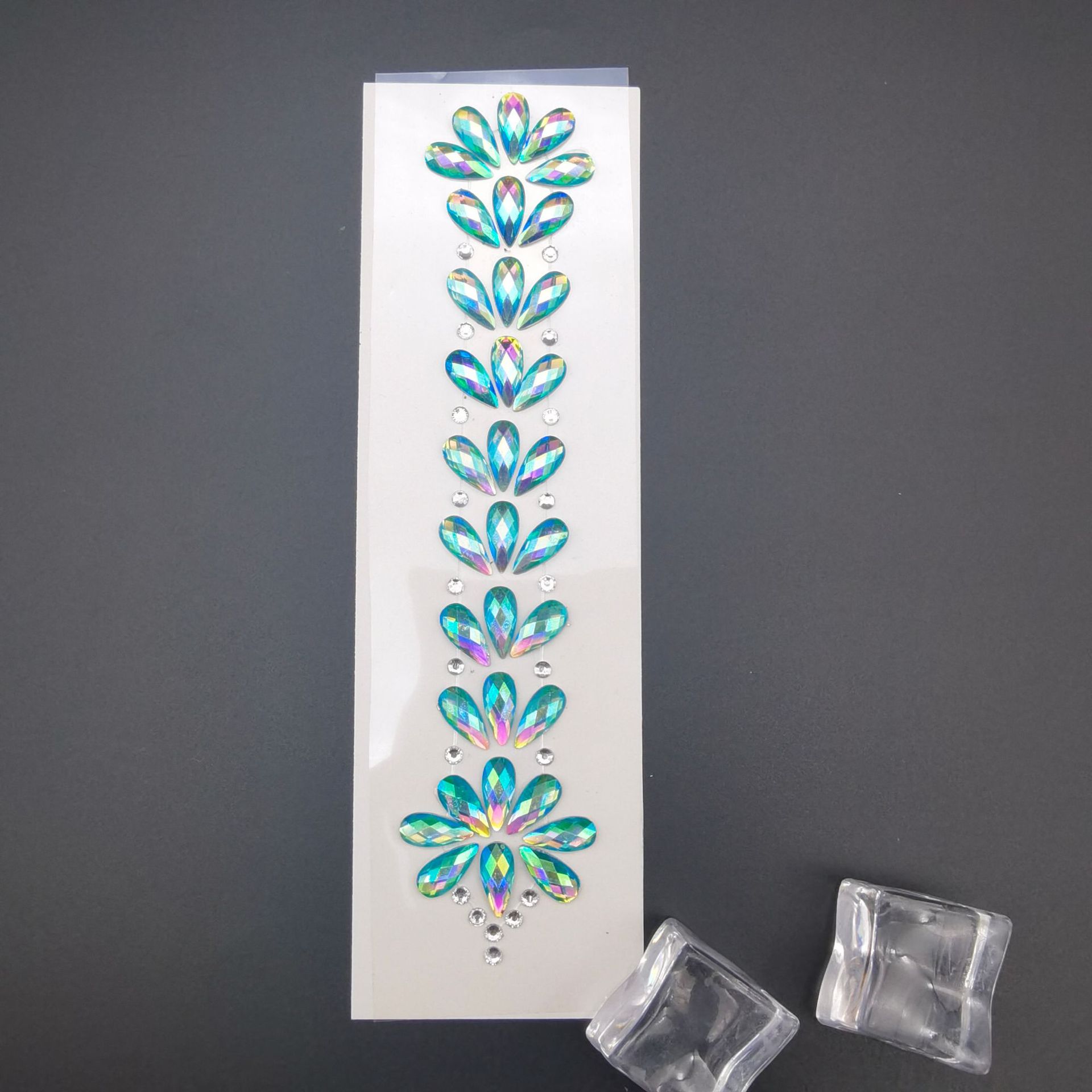 Picture of Internet Celebrity Rhinestone Forehead Face Sticker Hair Decoration Diamond Sticker Head Decoration Forehead Sticker DIY Music Festival Jewelry