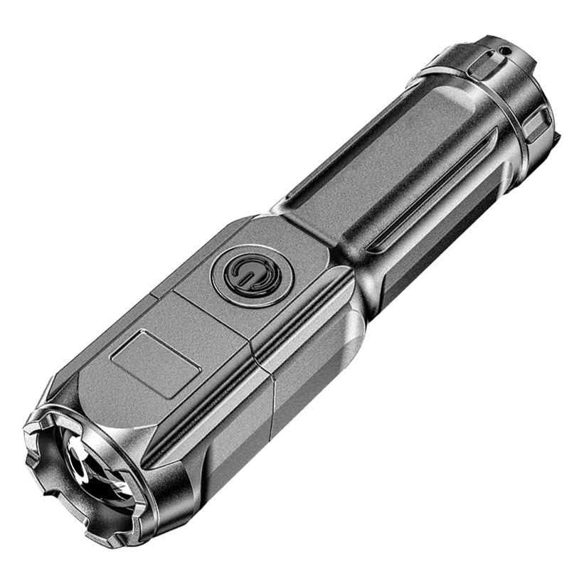 Cross-border 622A shark zoom flashlight outdoor portable led multifunctional abs strong light flashlight wholesale