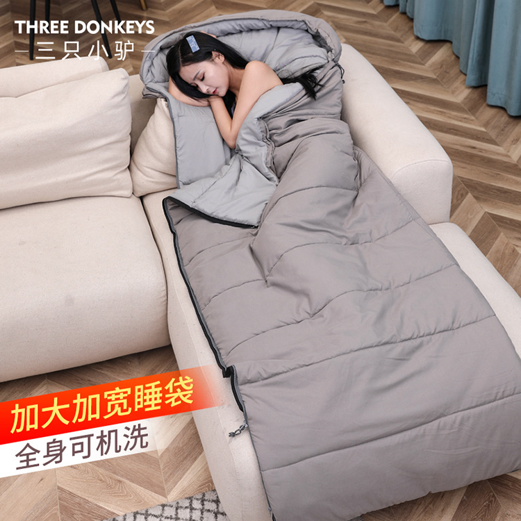 Picture of Sleeping bag adult outdoor camping adult extra large widened four seasons Universal single indoor winter thickened cold-proof