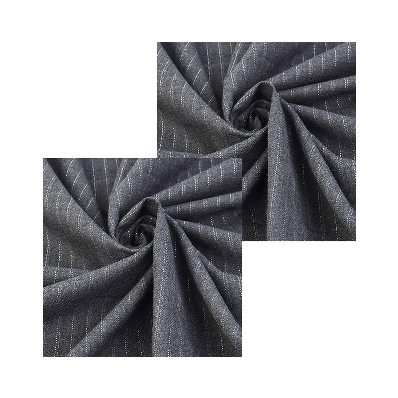 Polyester viscose yarn-dyed elastic trousers gold vertical stripes yarn-dyed striped suit fabric 40s/2tr yarn-dyed