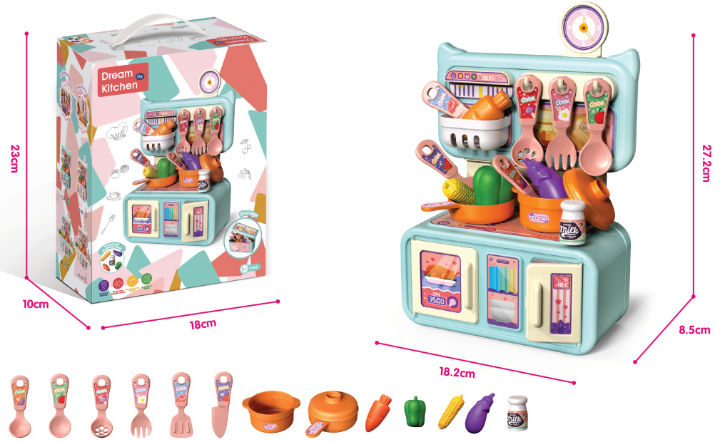 Picture of Cross-Border Children's Play House Kitchen Toy Set Girls Simulation Spray Water Cooking Mini Tableware Table Wholesale