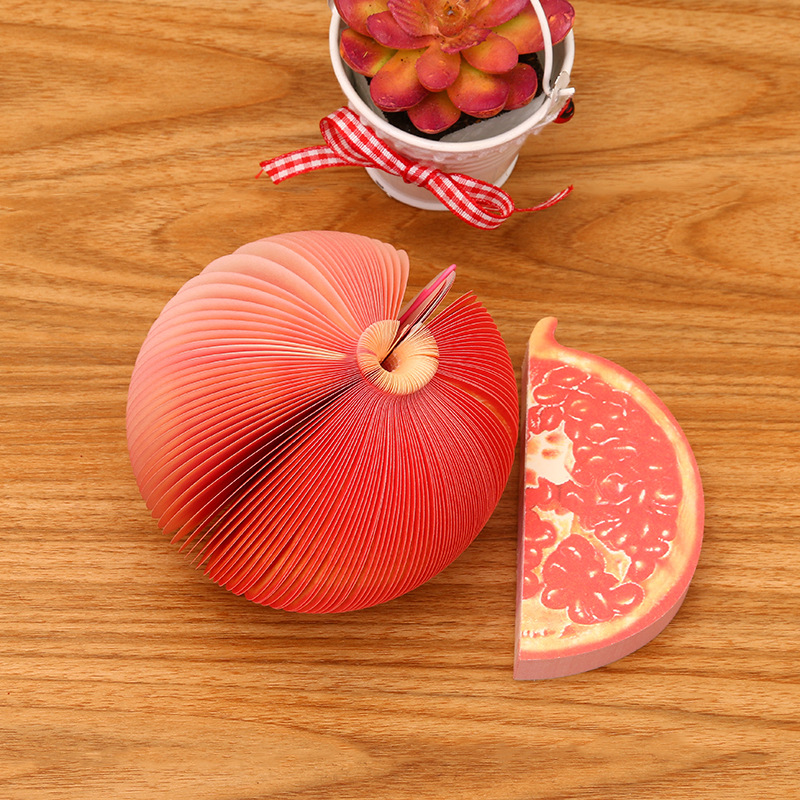 Picture of Large red apple note paper three-dimensional creative vegetable and fruit note paper cute special-shaped convenient message note pad