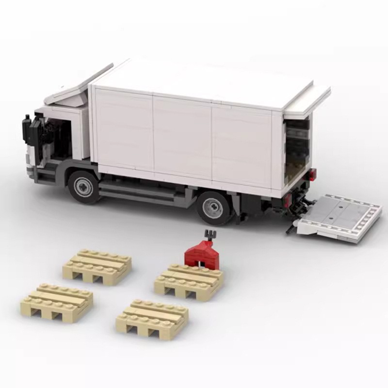 Picture of MOC-134268 Compatible Lego Mercedes Benz White Truck Puzzle Assembled Blocks Van Set
