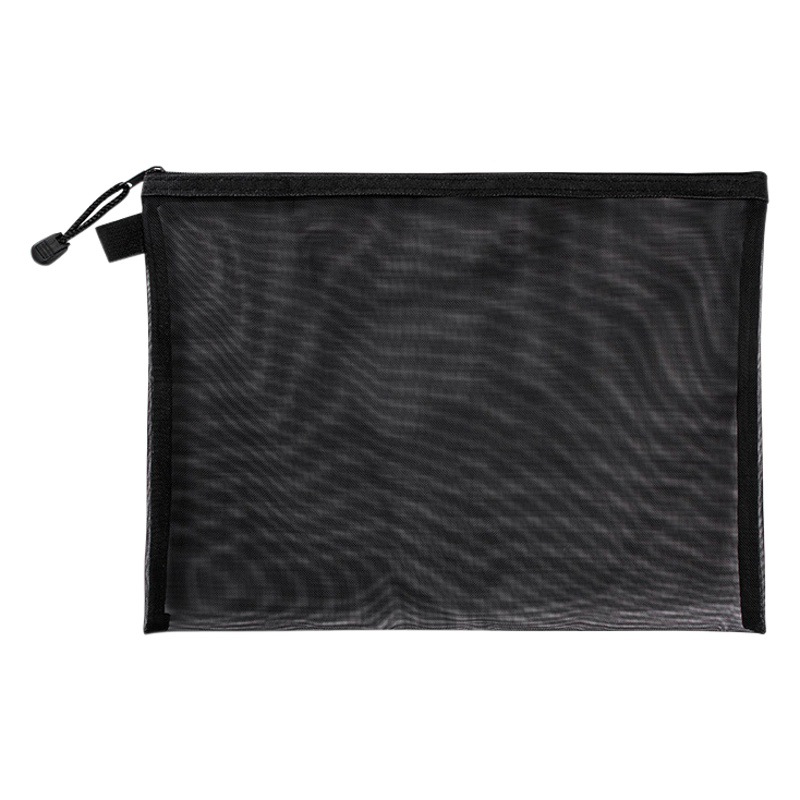 Transparent Nylon Mesh Bag Cosmetics Building Block Storage Bag Zipper Test Paper Information Bag Student Pencil Bag Subject Bag