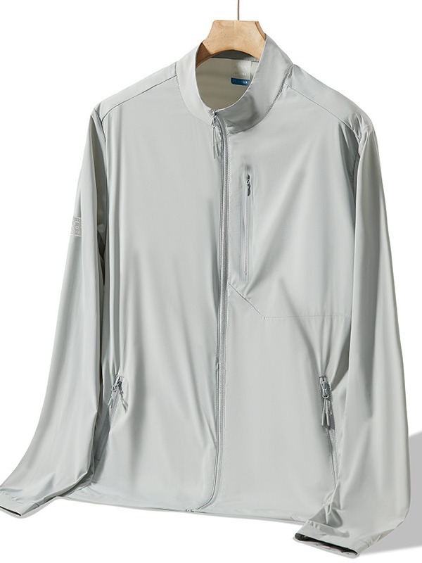 New Outdoor Fishing Sun Protection Clothing Ice Silk Thin Men's Casual Anti-Uv Upf50+ Long-Sleeved Cycling Jacket