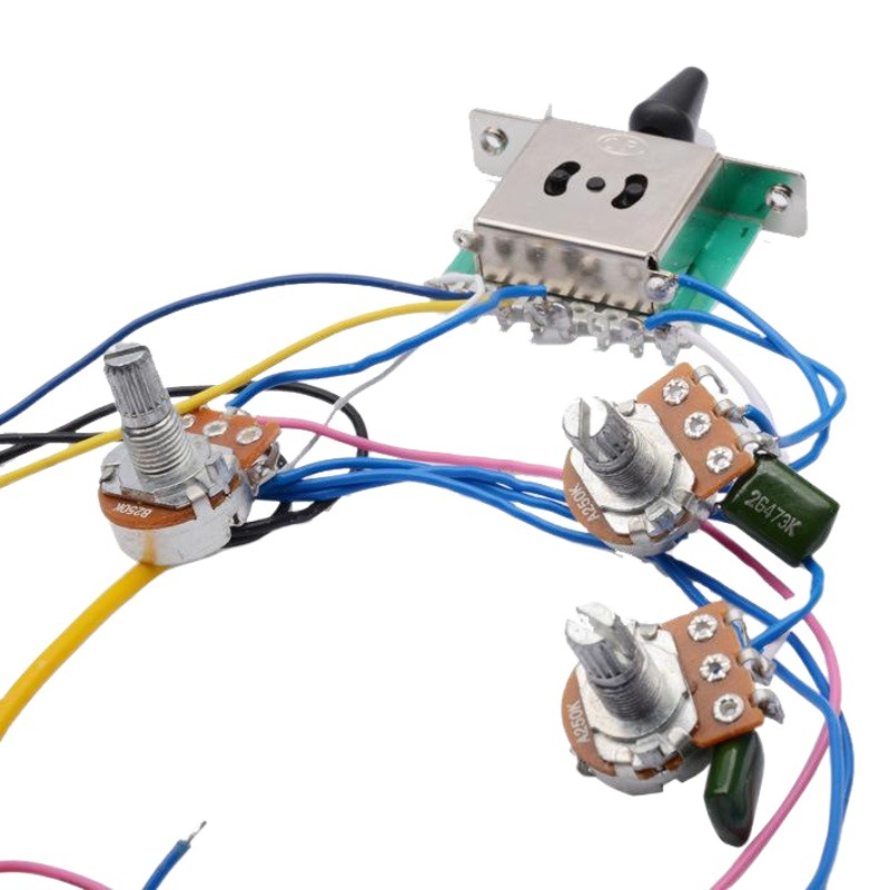 Electric guitar single single double pickup full set line with pickup potentiometer ST electric guitar integrated line
