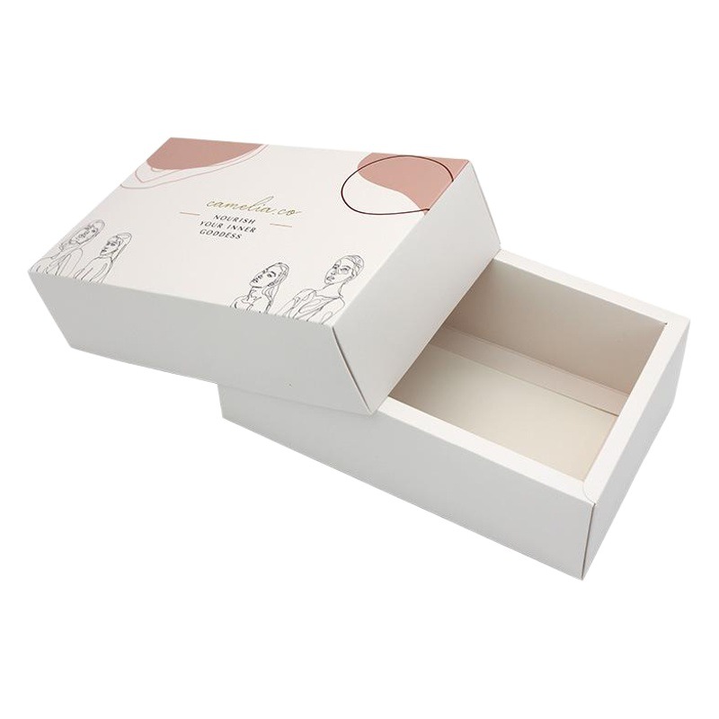 White Card Packaging Box Custom Cosmetics Color Box Drawer Box Printing Color Box Corrugated Box Airplane Box Packaging Box Factory