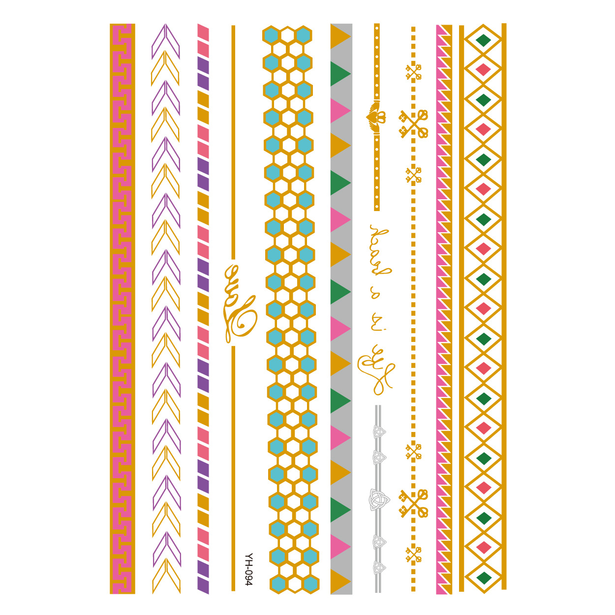 Picture of Bronzing tattoo stickers manufacturers in stock wholesale waterproof tattoo stickers fashion tattoo stickers