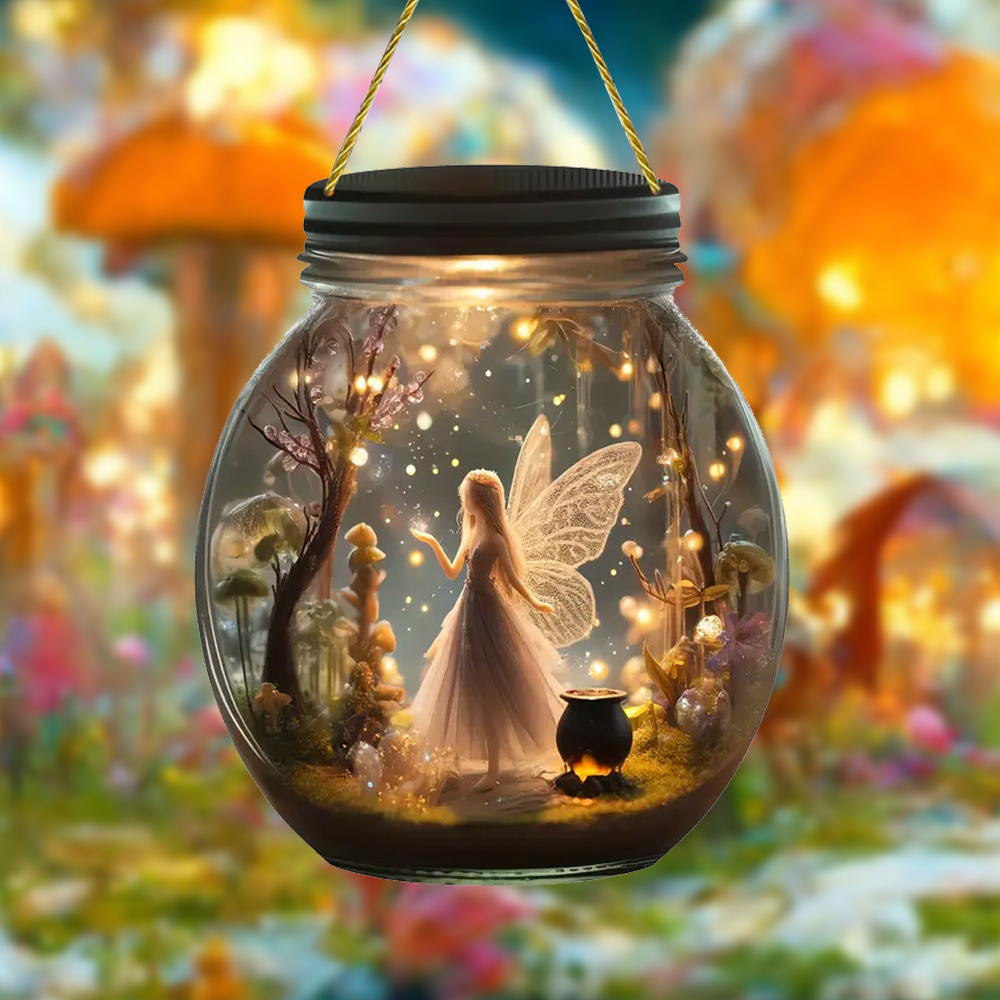 Amazon's Popular Mason Jar Elf Snow White with Rope Window Decoration Porch Pendant Acrylic Painted Pendant