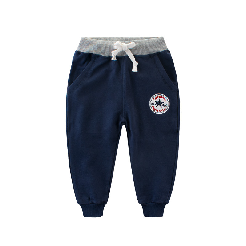 Fashionable Kidsren's Clothing Autum New Products 2024 Kidsren's Korean Style Sports Pants Summer Boys' Long Pants One Piece Consignment