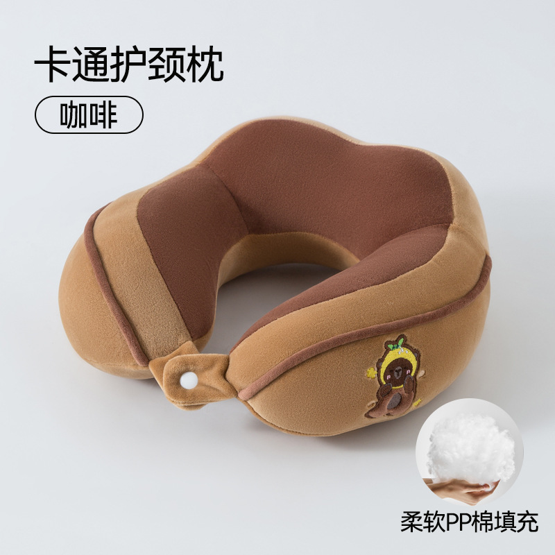 Picture of PP cotton u-shaped pillow travel pillow crystal velvet comfortable neck pillow office nap can add logo gift wholesale