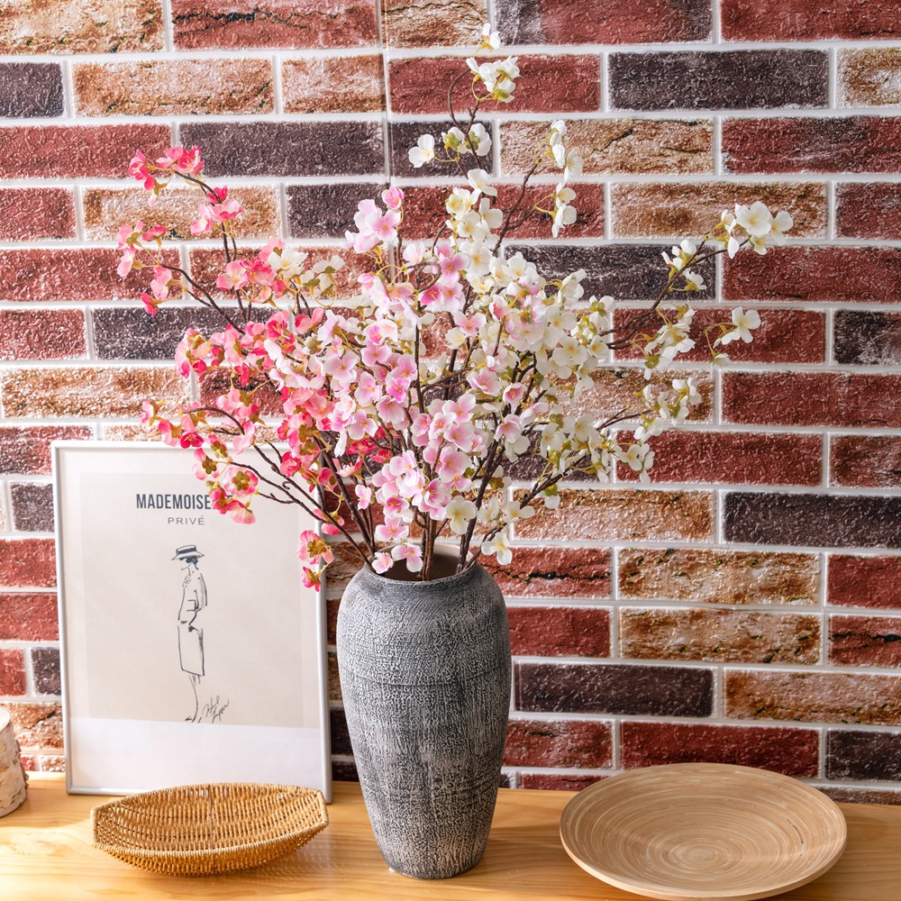 Beauty Finger Cherry Blossom Peach Blossom Ins Style Scandinavian Plum Blossom Artificial Flower Manufacturer Home Decoration Wedding Artificial Flower Mw38958