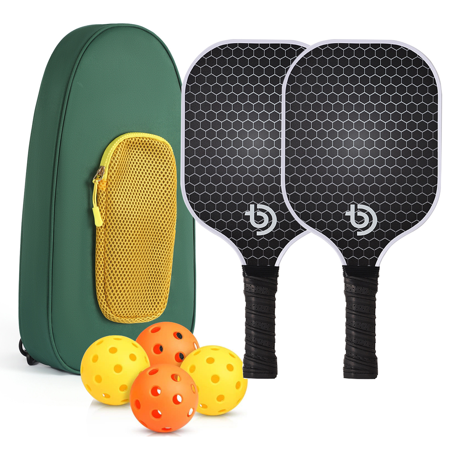 Fiberglass Peak racket board feather USAPA certification PP honeycomb school use carbon fiber set factory in stock