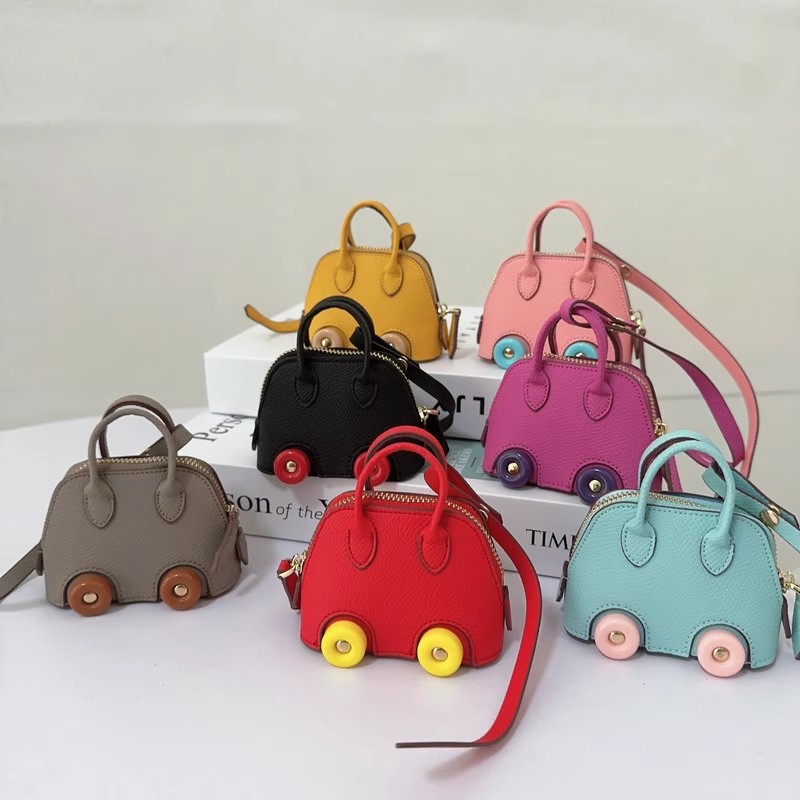 Cross-border mini wheel shell bag pendant cute mouth red envelope earphone bag accessories new bowling ball bag hanging accessories