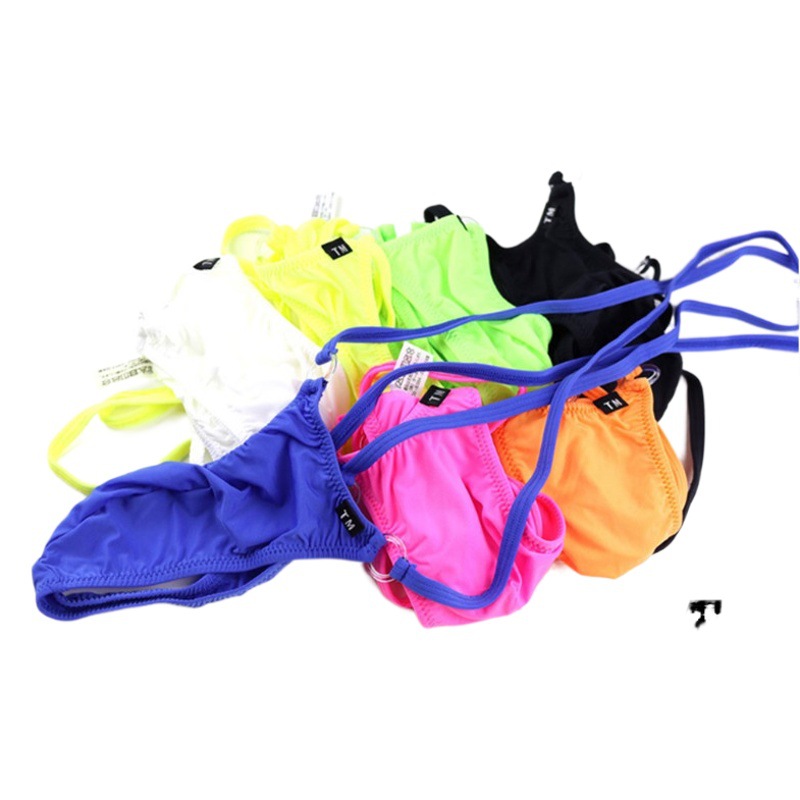 New Men's Sexy Iron Ring Thong Men's Strap Alternative Thong T-pants Men's Breathable Silky Underwear