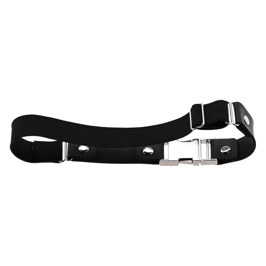 European and American style simple alloy buckle garter belt Gothic punk creative elastic PU leather adjustable thigh ring