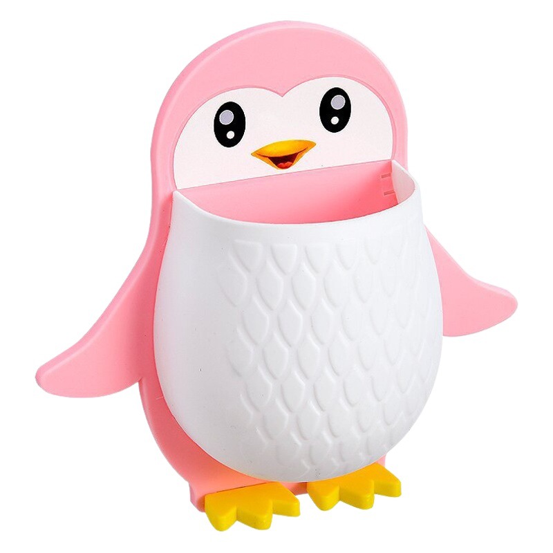 Picture of New Cute Penguin Storage Rack Toilet Toothbrush Cosmetics Wall Hanging Storage Dormitory Bedside Storage Finishing