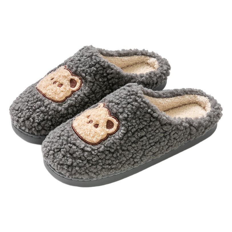 Cotton Slippers for Men Winter 2025 New Home Warm Anti-Slip Indoor Home Winter Home Wool Slippers for Men