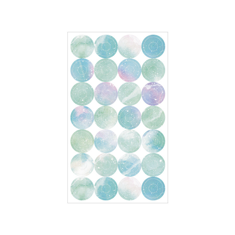 Picture of Donut Loose-leaf Paper Hole Patch Loose-leaf Repair Transparent Paste Protective Paper A5A6A7 Universal Ring Sticker