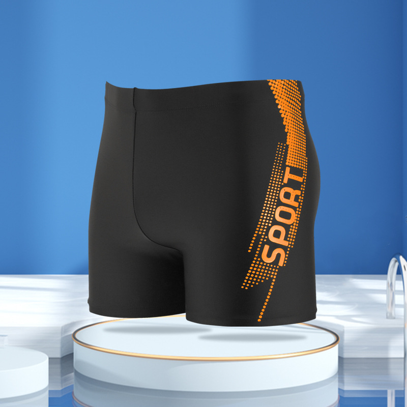 Picture of Factory direct new swimming trunks boxer adult swimming trunks plus fat swimming trunks men's high waist conservative swimsuit