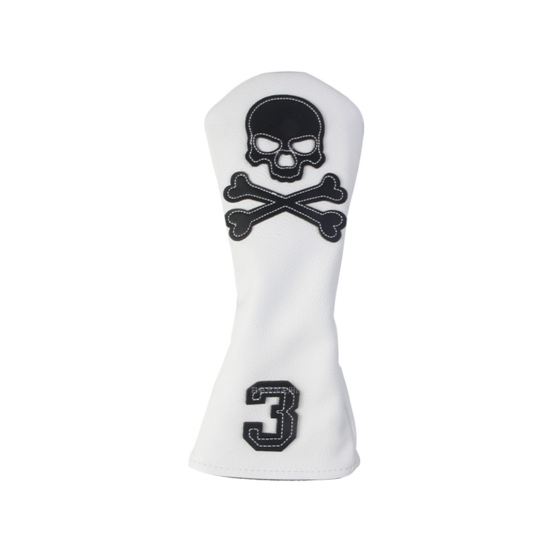 Picture of Golf patch skull full series club cover, waterproof fabric, plush inner pad for iron/wood/putter protective covers