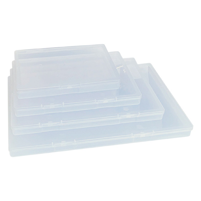 Cross-border rectangular flat box transparent plastic empty box stationery accessories hardware plastic packaging box factory spot wholesale
